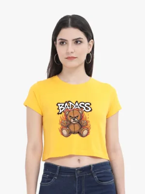 Badass Teddy Crop top T-shirt