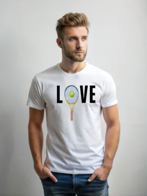 Love Tennis Cotton T-shirt for Men