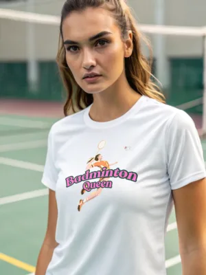 Women's Badminton Queen Cotton TShirt