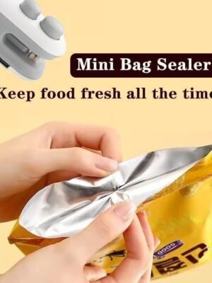 Mini bag resealer for chips cookies and pet food bags
