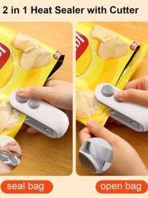 2 in 1 mini sealing machine with bag cutter