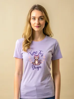 Time for Yoga Cotton T-shirt for Women