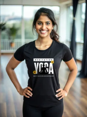 Women's Yoga Meditation is Like Gym to Mind Cotton Tee