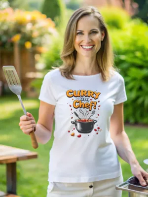 Women's Curry on Chef Graphic Tshirt