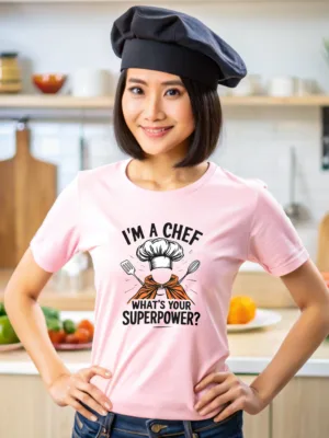 Women’s Pink I’m a Chef What’s your Superpower Tee