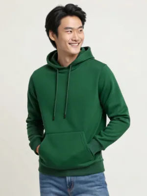 Unisex Green Hooded Sweatshirt