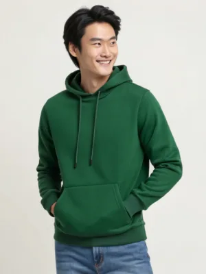 Unisex Green Hooded Sweatshirt