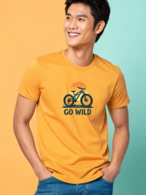 Men's Go Wild Mountain Bike Classic Tshirt