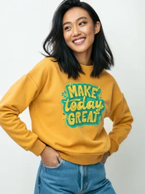 Unisex Mustard Yellow Make Today Great Sweatshirt