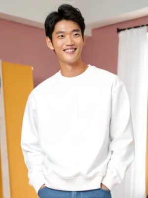 Unisex Plain White Sweatshirt