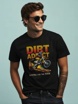 Dirt addict adventure tshirt men