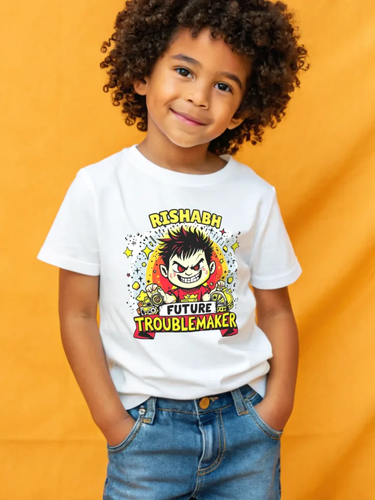 Boys custom name print tshirt