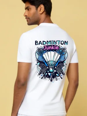 Badminton Junkie Tshirt for men