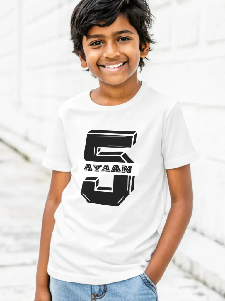 Boy's custom name and number shirts