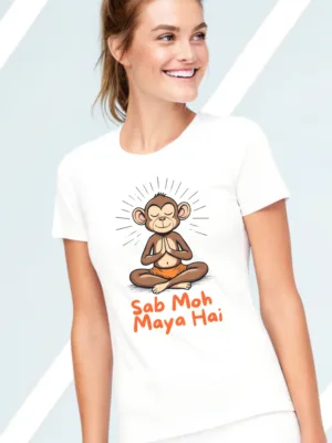 Women's Sab Moh Maya Hai yoga tshirt