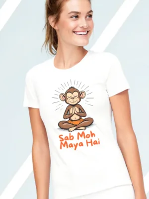 Women's Sab Moh Maya Hai yoga tshirt