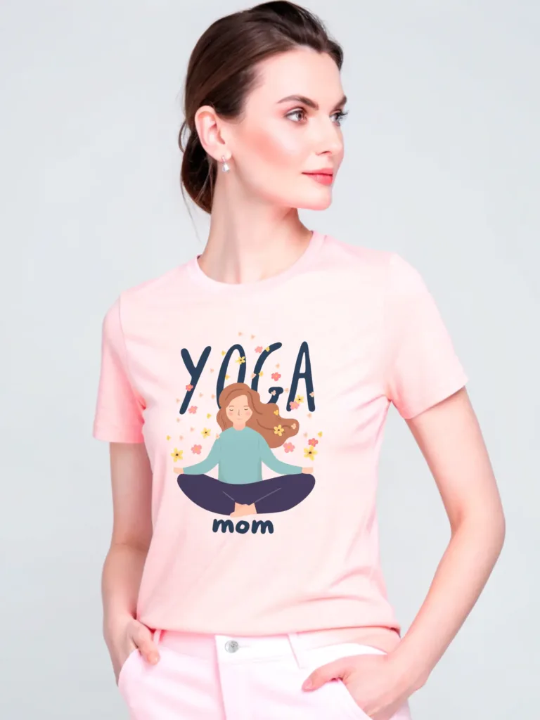women yoga mom classic tshirt