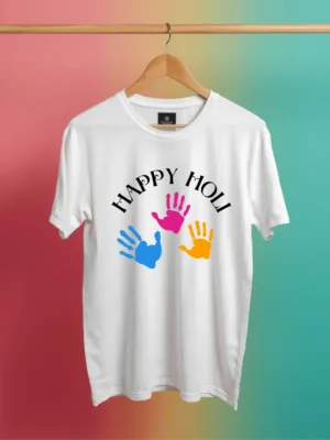 Happy Holi T Shirt Hand Print