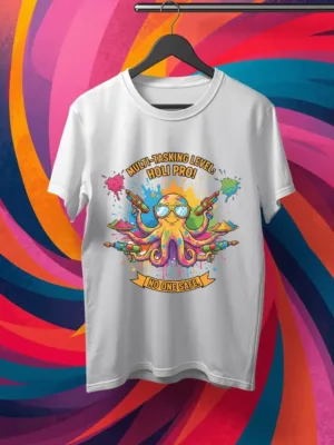 Holi T shirt Painting from Octopus