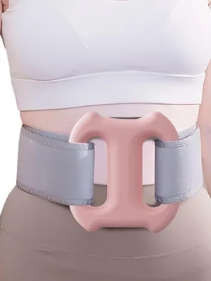 Electric belly fat burner belt with adjustable strap worn on waist