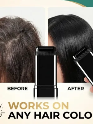 Natural black hair dye stick with comb applicator