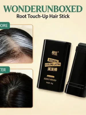 Instant black hair color stick for travel and daily styling