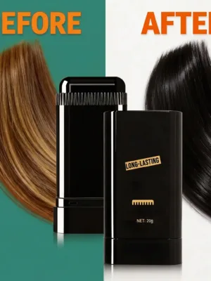 Before and after results of Instant Hair Dye Combo Stick
