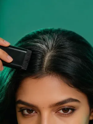 Instant Hair Dye Combo Stick for quick black hair touch up