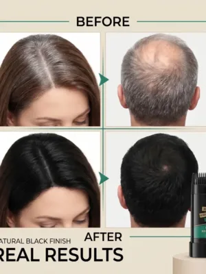 Before and after results of Instant Hair Dye Combo Stick
